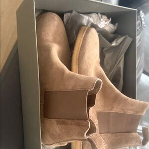 All Saints Suede Tan Ankle Boots